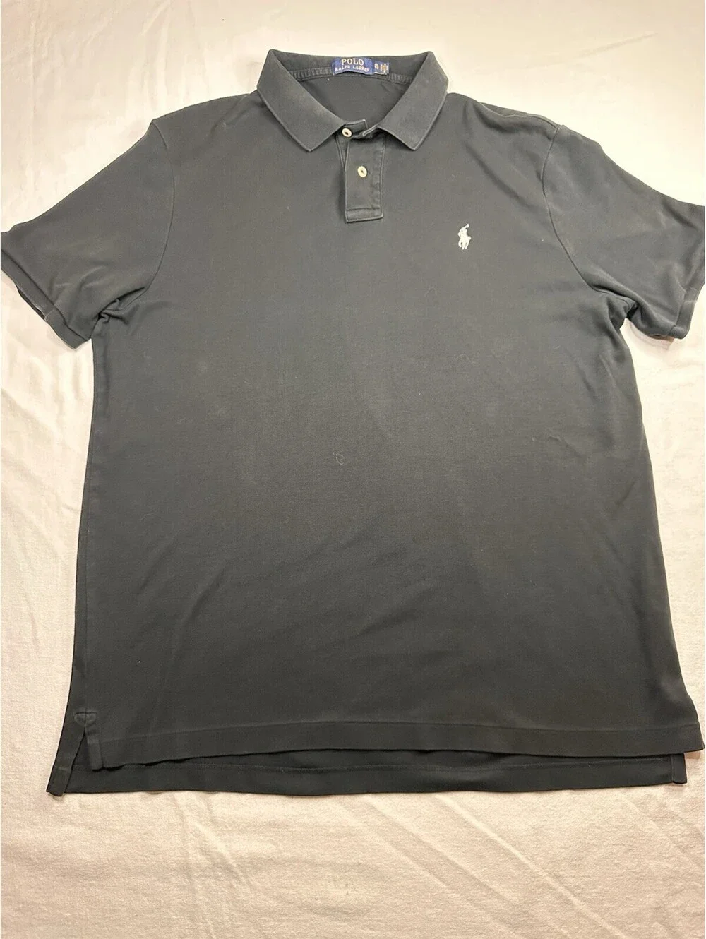 Ralph Lauren Polo Shirt XL  Black Mens Short Sleeve Logo